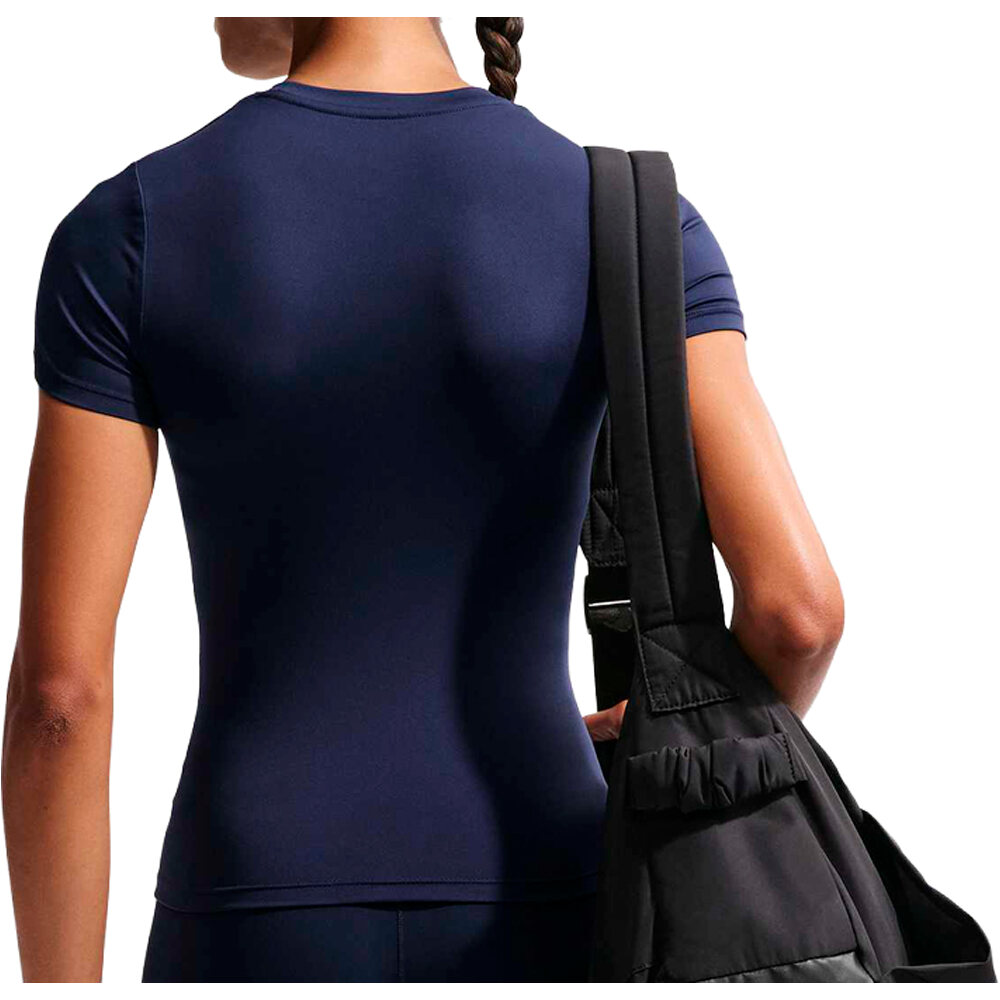 Nike camisetas fitness mujer W NK ONE FITTED SS TOP vista trasera