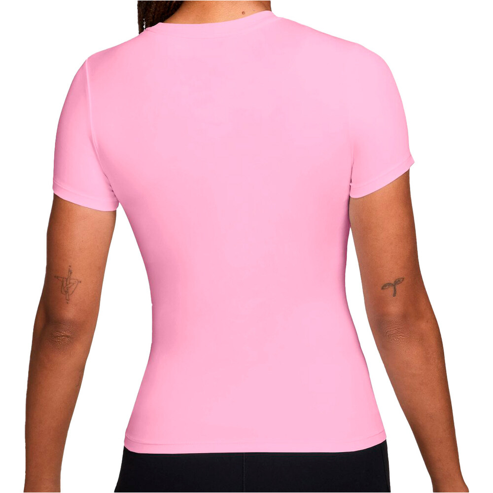Nike camisetas fitness mujer W NK ONE FITTED SS TOP vista trasera