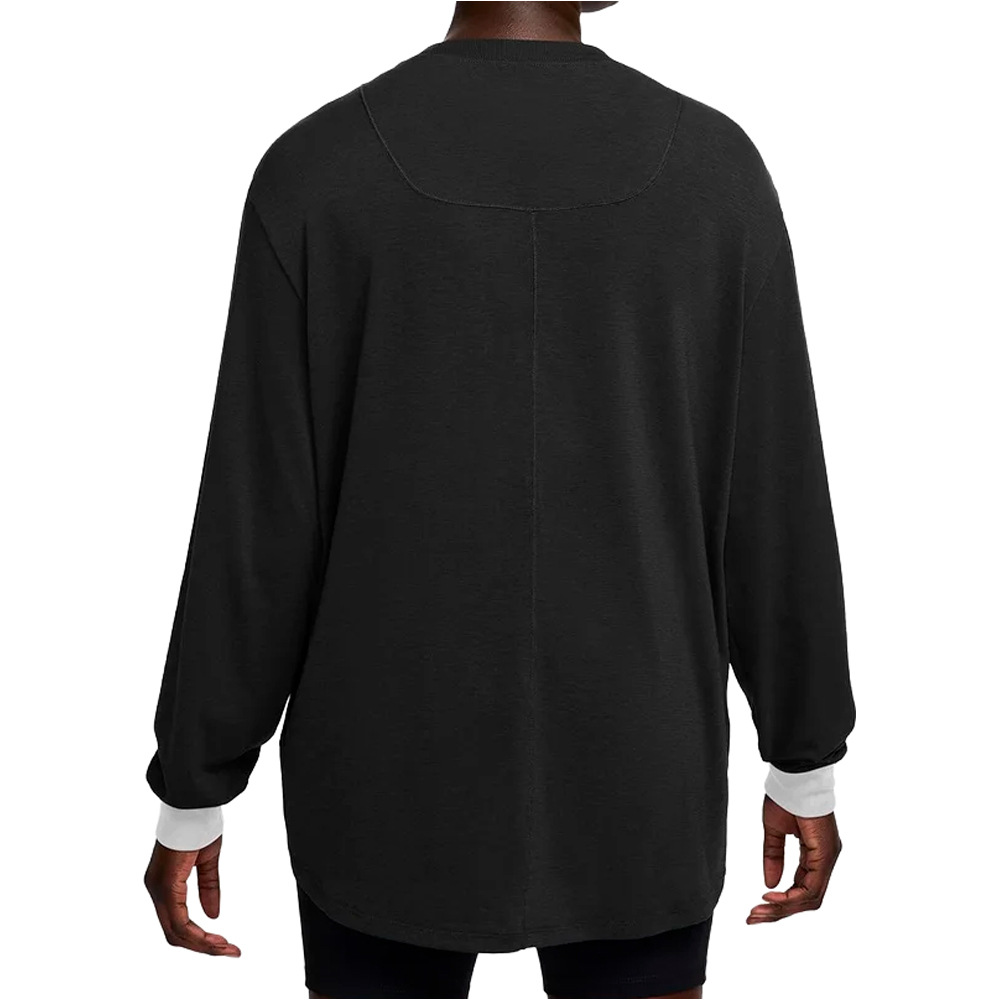 Nike camisetas fitness mujer W NK ONE RELAXED DF LS TOP vista trasera