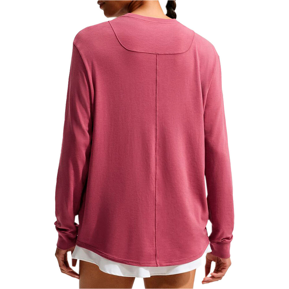 Nike camisetas fitness mujer W NK ONE RELAXED DF LS TOP vista trasera