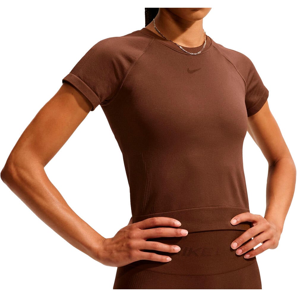 Nike camisetas fitness mujer W NP DF SMLS SS TOP vista detalle