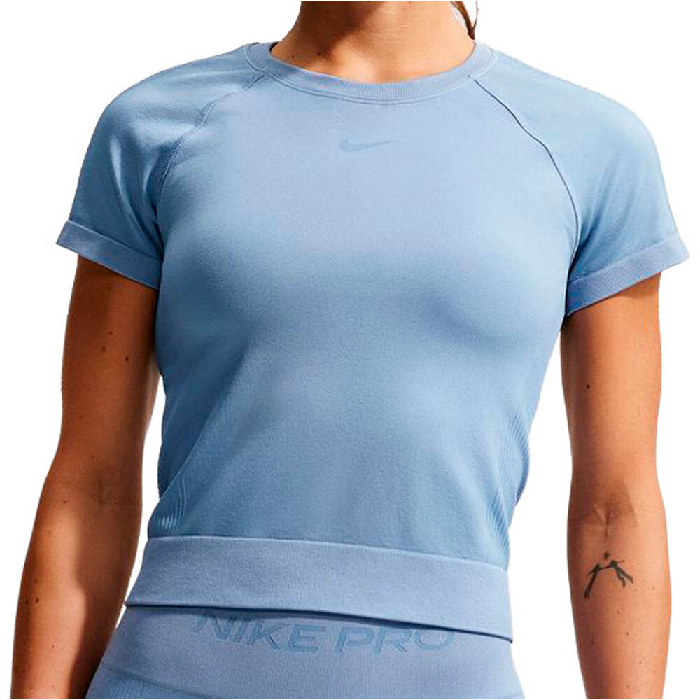Nike camisetas fitness mujer W NP DF SMLS SS TOP vista frontal