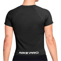 Nike camisetas fitness mujer W NP DF SMLS SS TOP WT vista trasera
