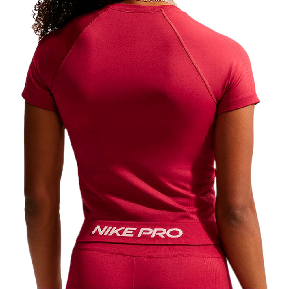 Nike camisetas fitness mujer W NP DF SMLS SS TOP WT vista trasera