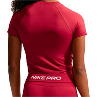 Nike camisetas fitness mujer W NP DF SMLS SS TOP WT vista trasera
