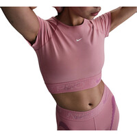 Nike camisetas fitness mujer W NP DF SS CROP TOP TT GX vista frontal