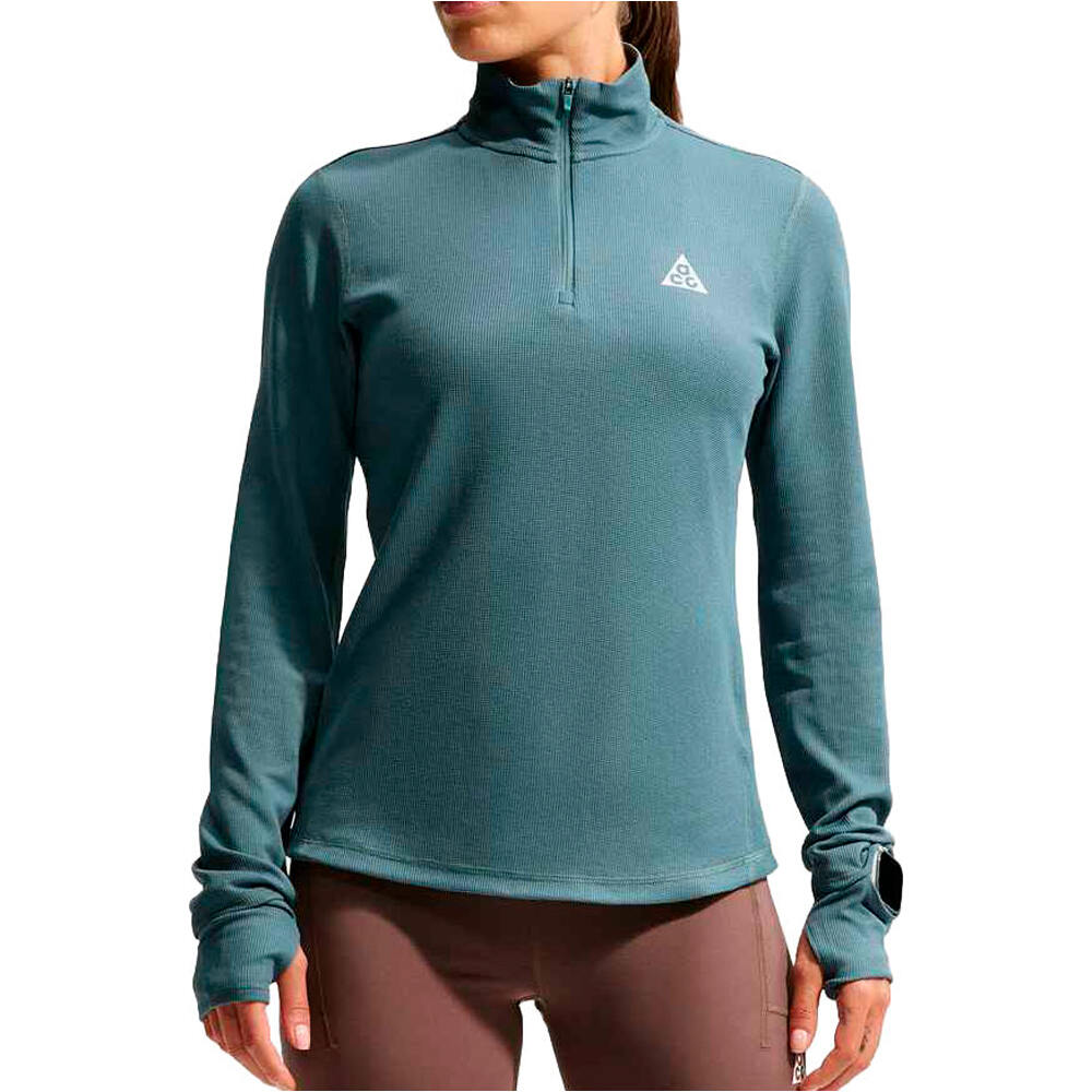 Nike camisetas trail running manga larga mujer W ACG TRAIL DF HZ MIDLAYER vista frontal