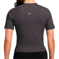Nike camisetas yoga W NK INF DF SS TOP WD RIB vista trasera