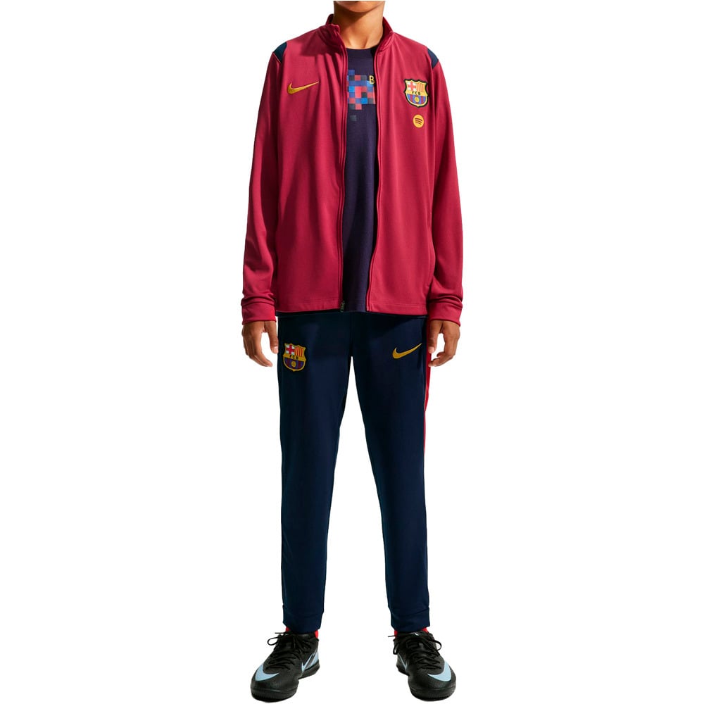 Nike chandal fútbol de equipos oficiales niño BARCELONA 27 YNK DF ACDPR TRK SUIT K vista frontal