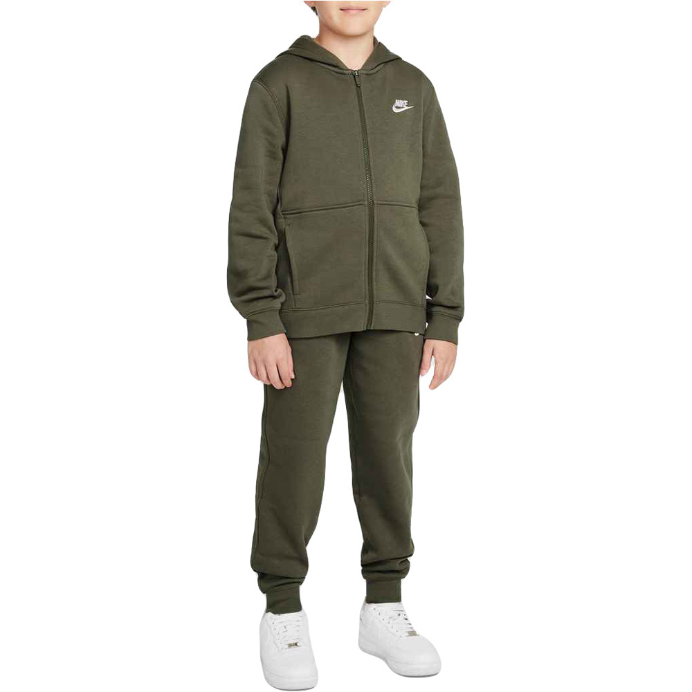Nike chándal niño K NSW CLUB FLC FZ TRACKSUIT vista frontal