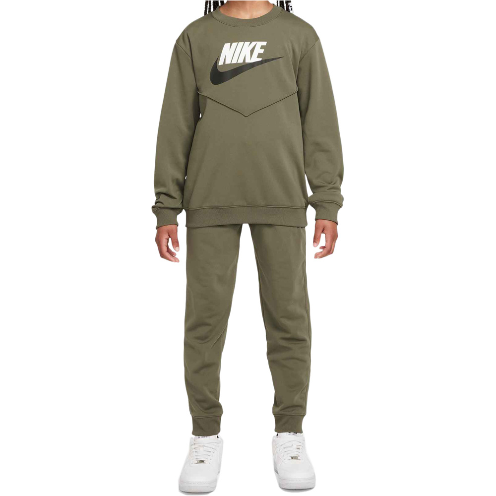 Nike chándal niño K NSW TRACKSUIT POLY CREW HBR vista frontal
