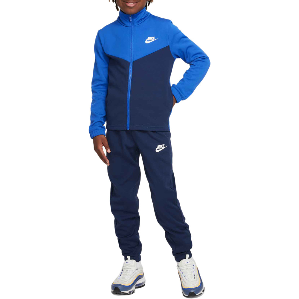 Nike chándal niño K NSW TRACKSUIT POLY FZ HBR vista frontal