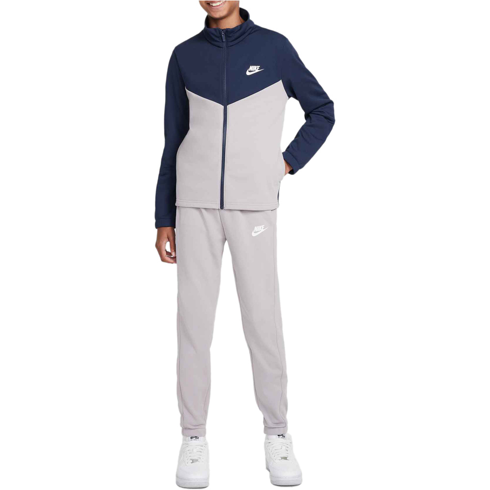 Nike chándal niño K NSW TRACKSUIT POLY FZ HBR vista frontal