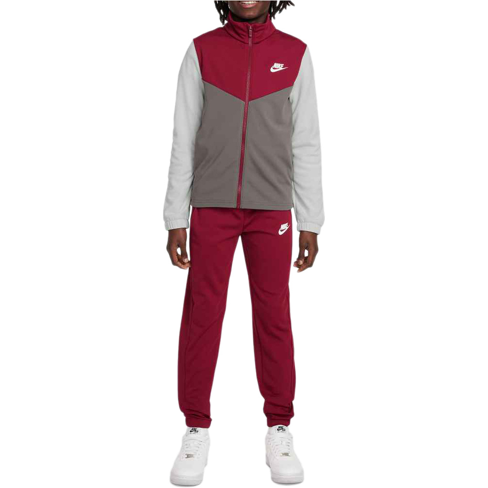Nike chándal niño K NSW TRACKSUIT POLY FZ HBR vista frontal