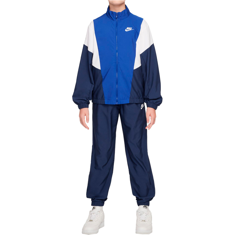 Nike chándal niño K NSW TRACKSUIT WVN FZ vista frontal