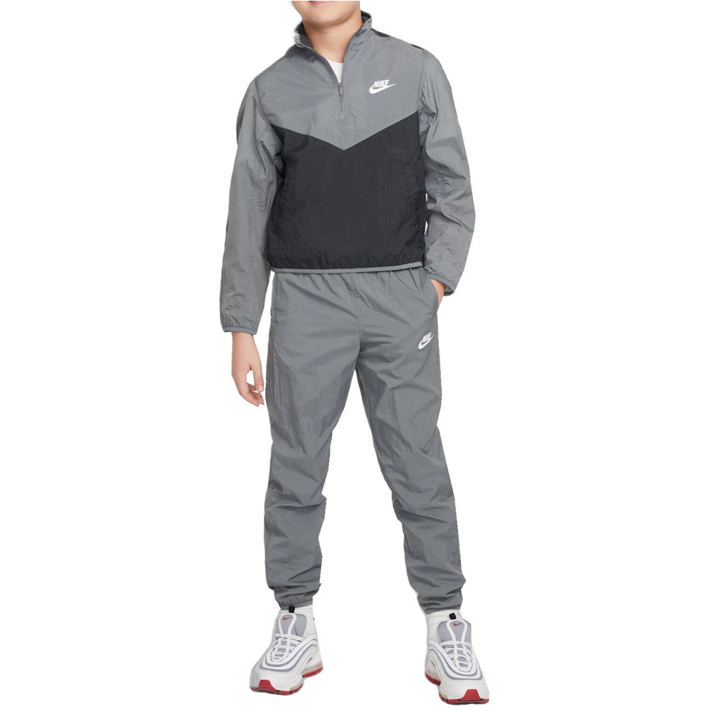 Nike chándal niño K NSW TRACKSUIT WVN QZ HBR vista frontal