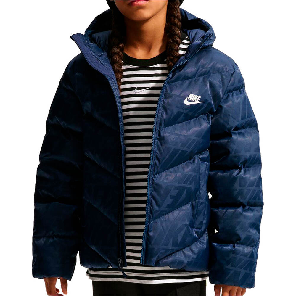 Nike chaqueta niño K NSW ADP TF PUFFER AOP vista frontal