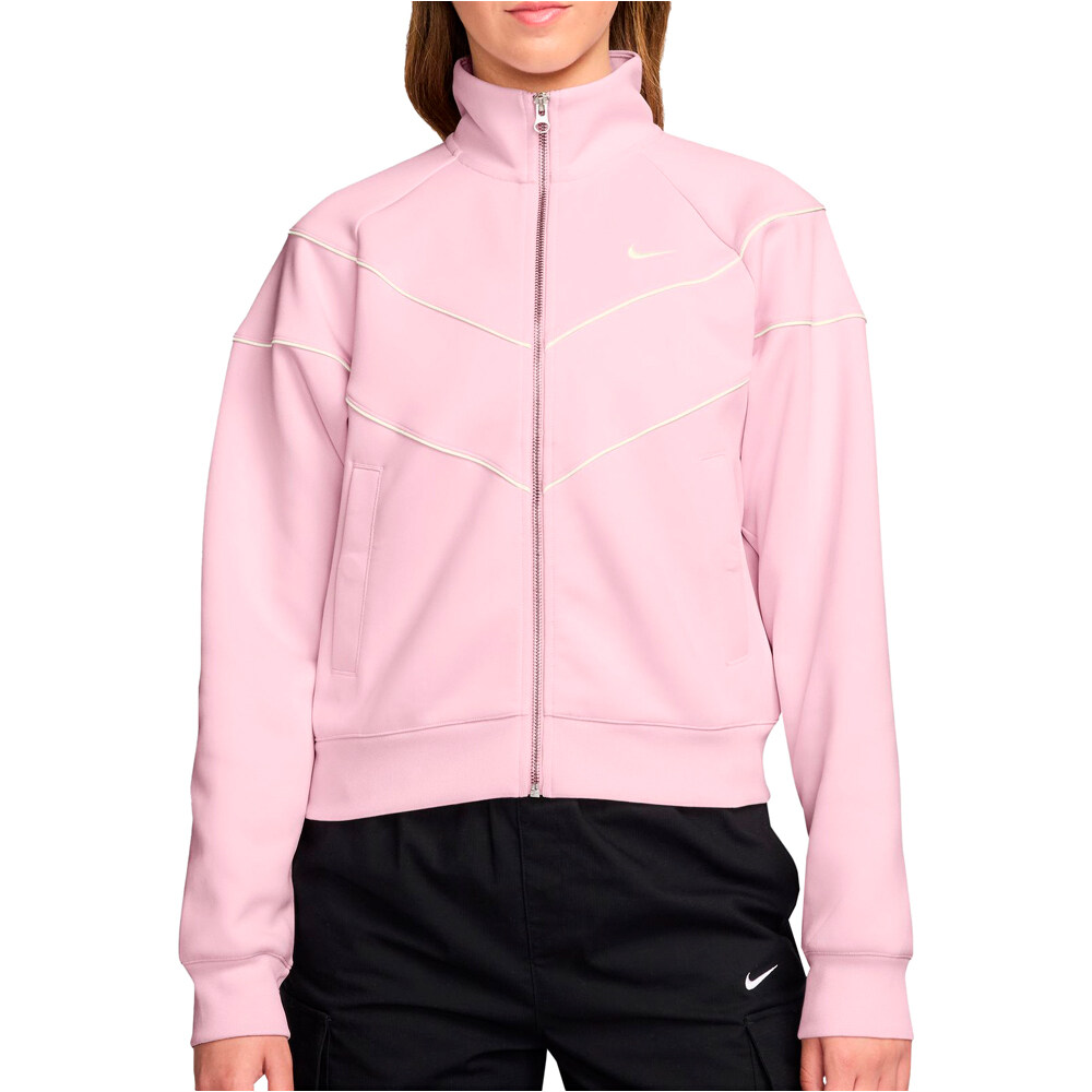 Nike chaquetas mujer W NSW NK WR POLY KNIT JKT vista frontal