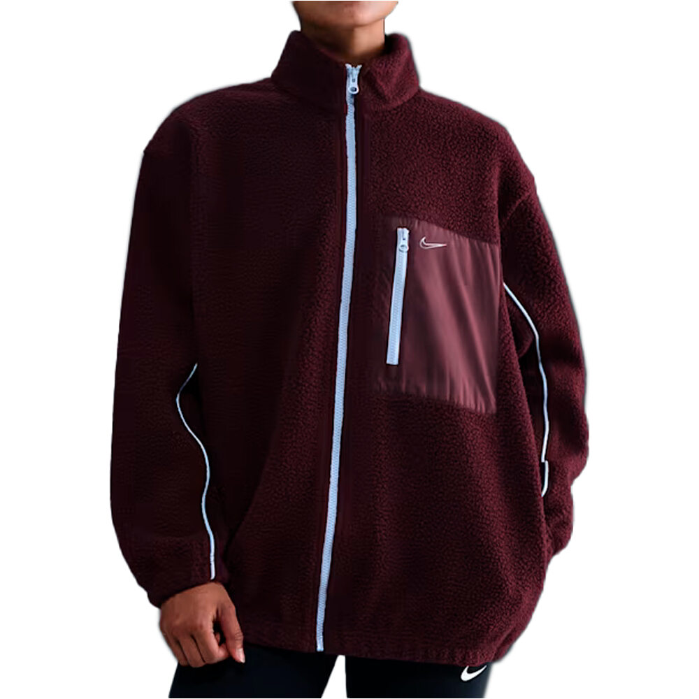 Nike chaquetas mujer W NSW SHERPA FULL ZIP JKT vista frontal