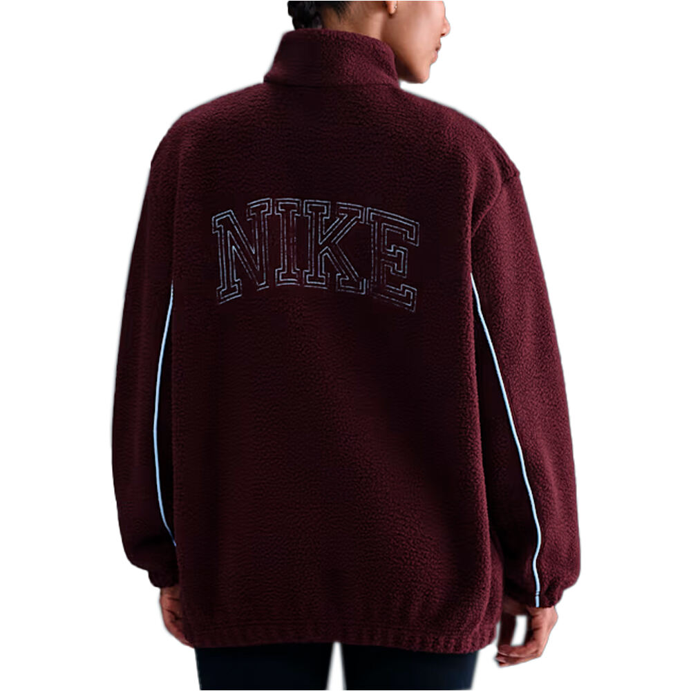 Nike chaquetas mujer W NSW SHERPA FULL ZIP JKT vista trasera