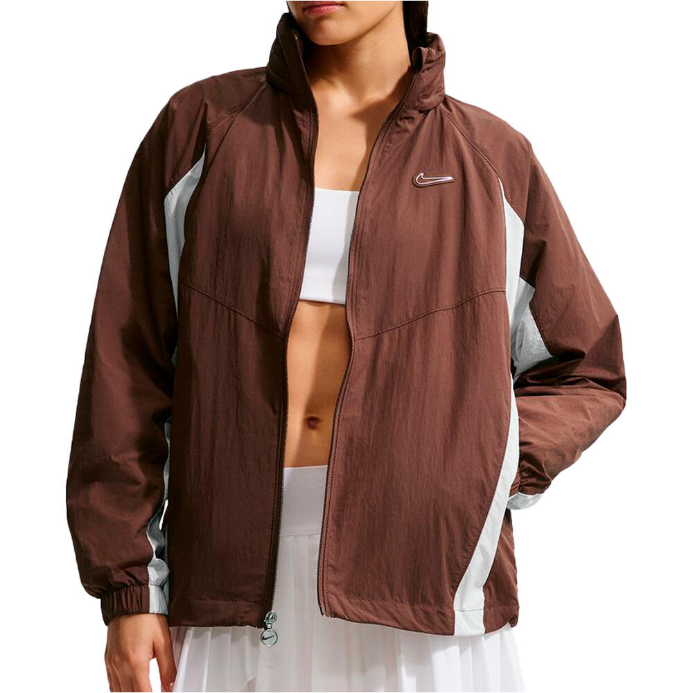 Nike chaquetas mujer W NSW WVN JACKET GLS vista frontal