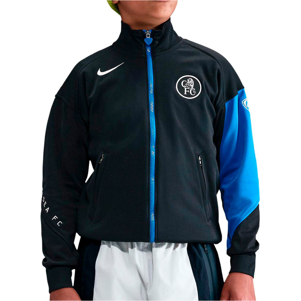 Nike chubasquero y chaquetones entrenamiento fútbol niño CFC YNK DF ACDPR ANTHMJKT K 3R vista frontal
