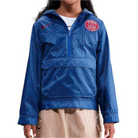 Nike chubasquero y chaquetones entrenamiento fútbol niño PSG BNSW AMPLIFY ANORAK WR vista frontal