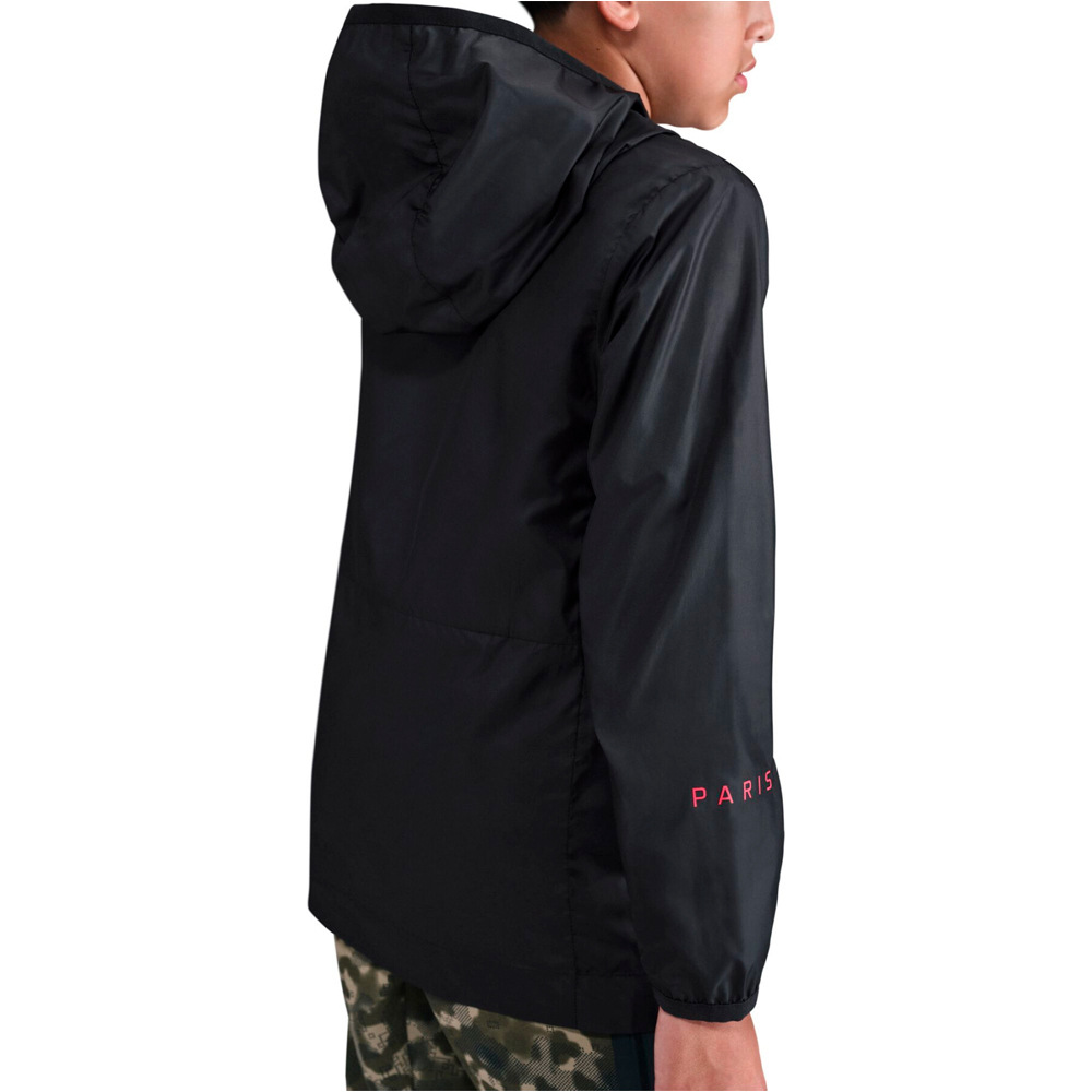 Nike chubasquero y chaquetones entrenamiento fútbol niño PSG Y NK ACDPR HD RN JKT 3R vista trasera