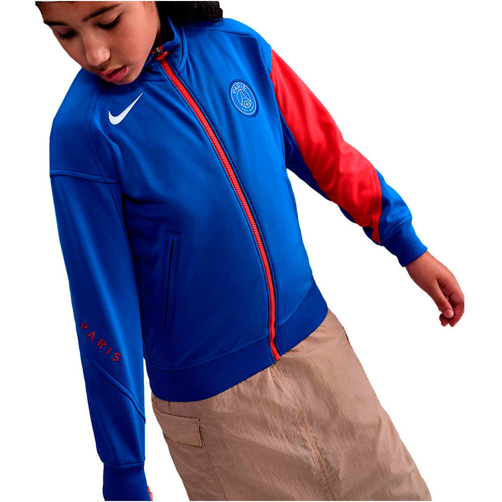 Nike chubasquero y chaquetones entrenamiento fútbol niño PSG YNK DF ACDPR ANTHMJKT K 3R vista detalle