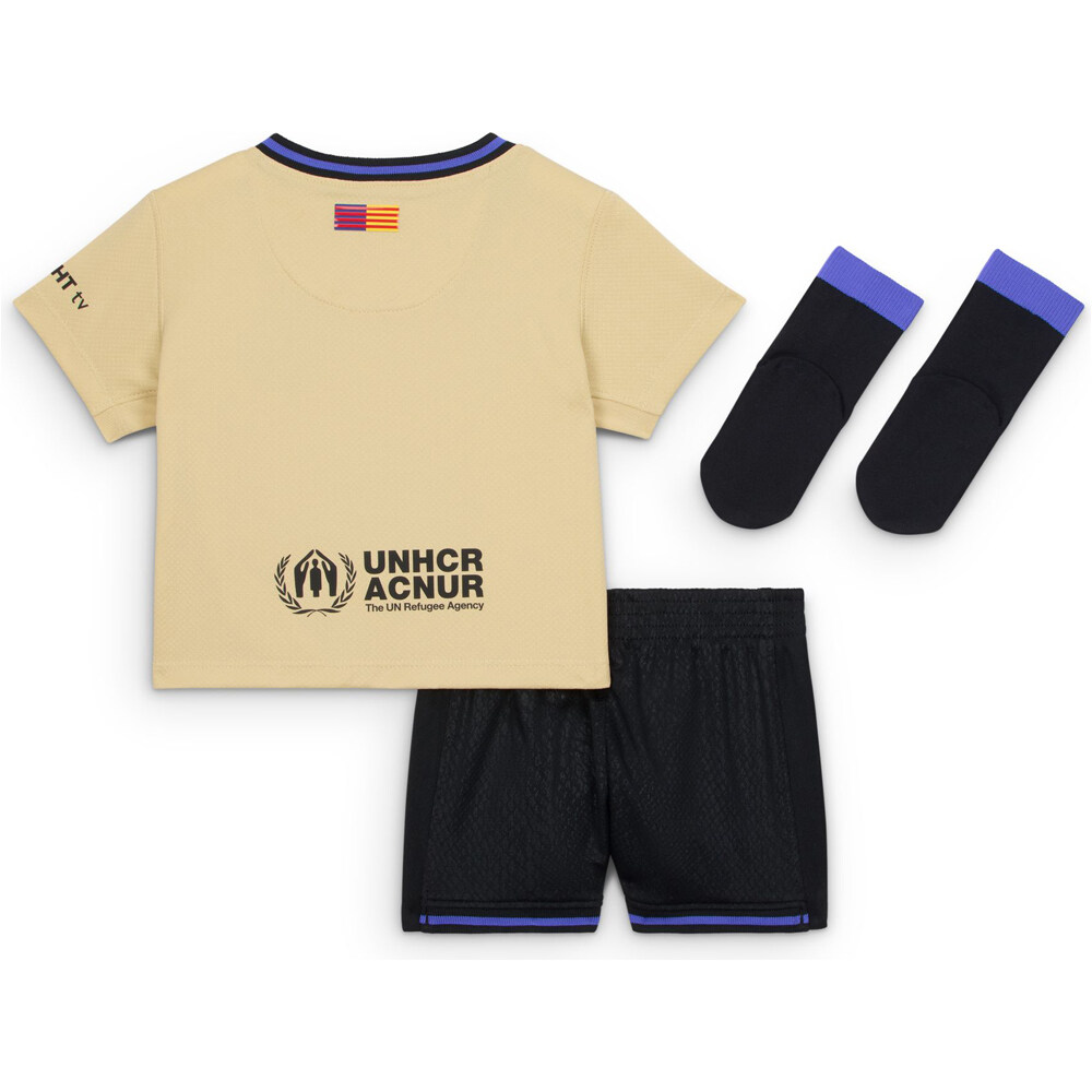 Nike equipación fútbol niño BARCELONA 26 INF NK DF KIT STAD AW vista trasera