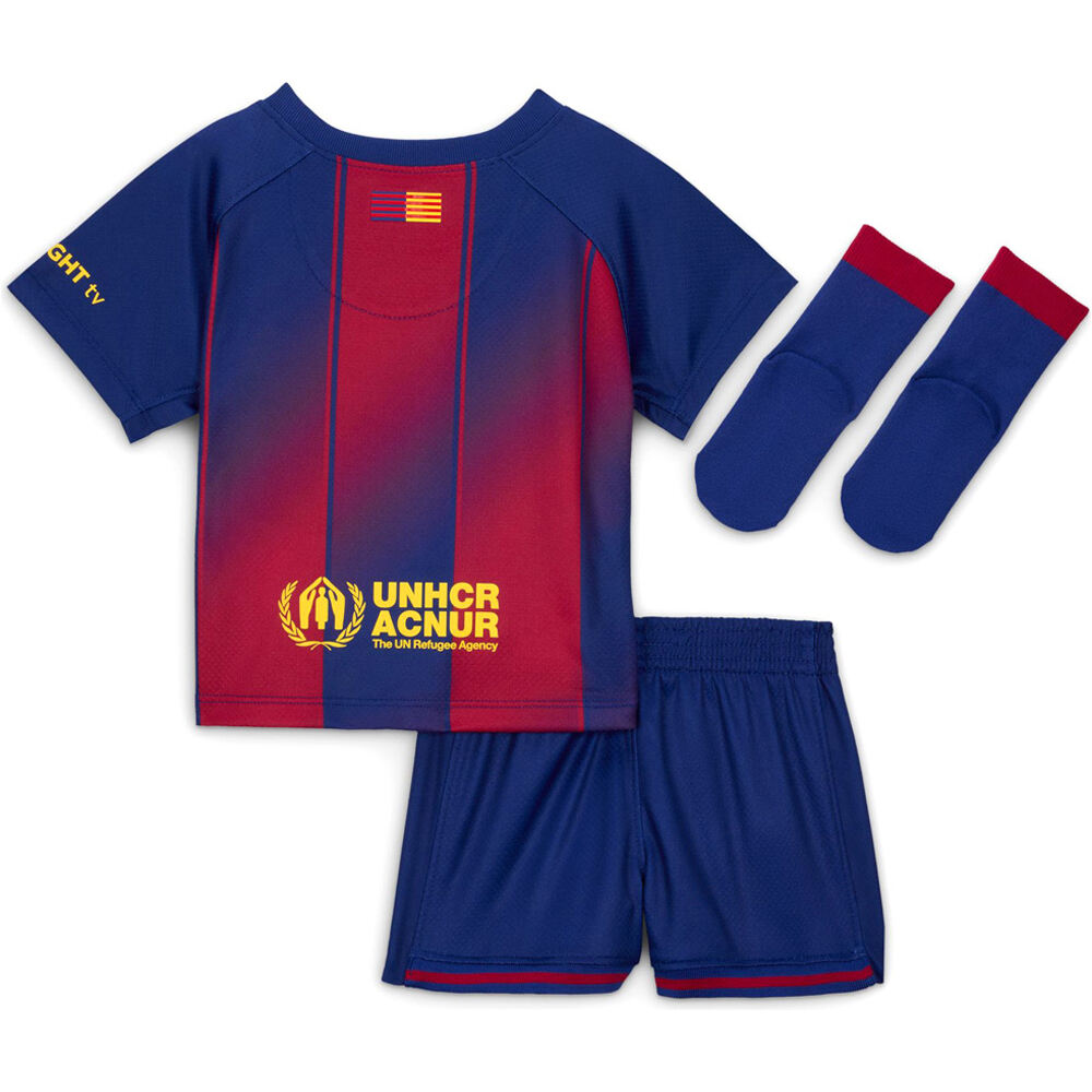 Nike equipación fútbol niño BARCELONA 26 INF NK DF KIT STAD HM vista trasera