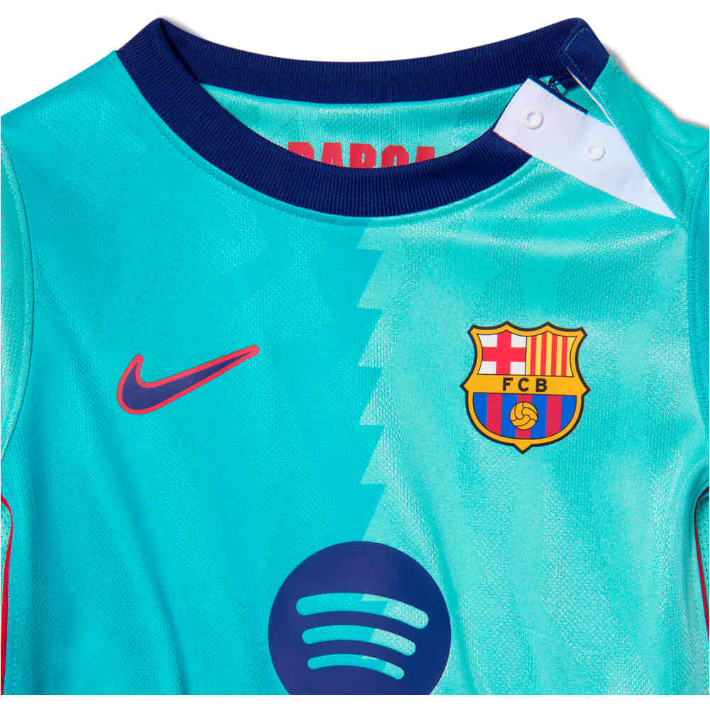 Nike equipación fútbol niño BARCELONA 27 INF NK DF KIT STAD 3RD vista detalle