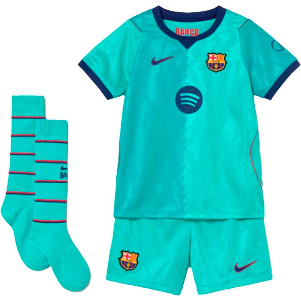 Nike equipación fútbol niño BARCELONA 27 LK NK DF KIT STAD 3RD vista frontal