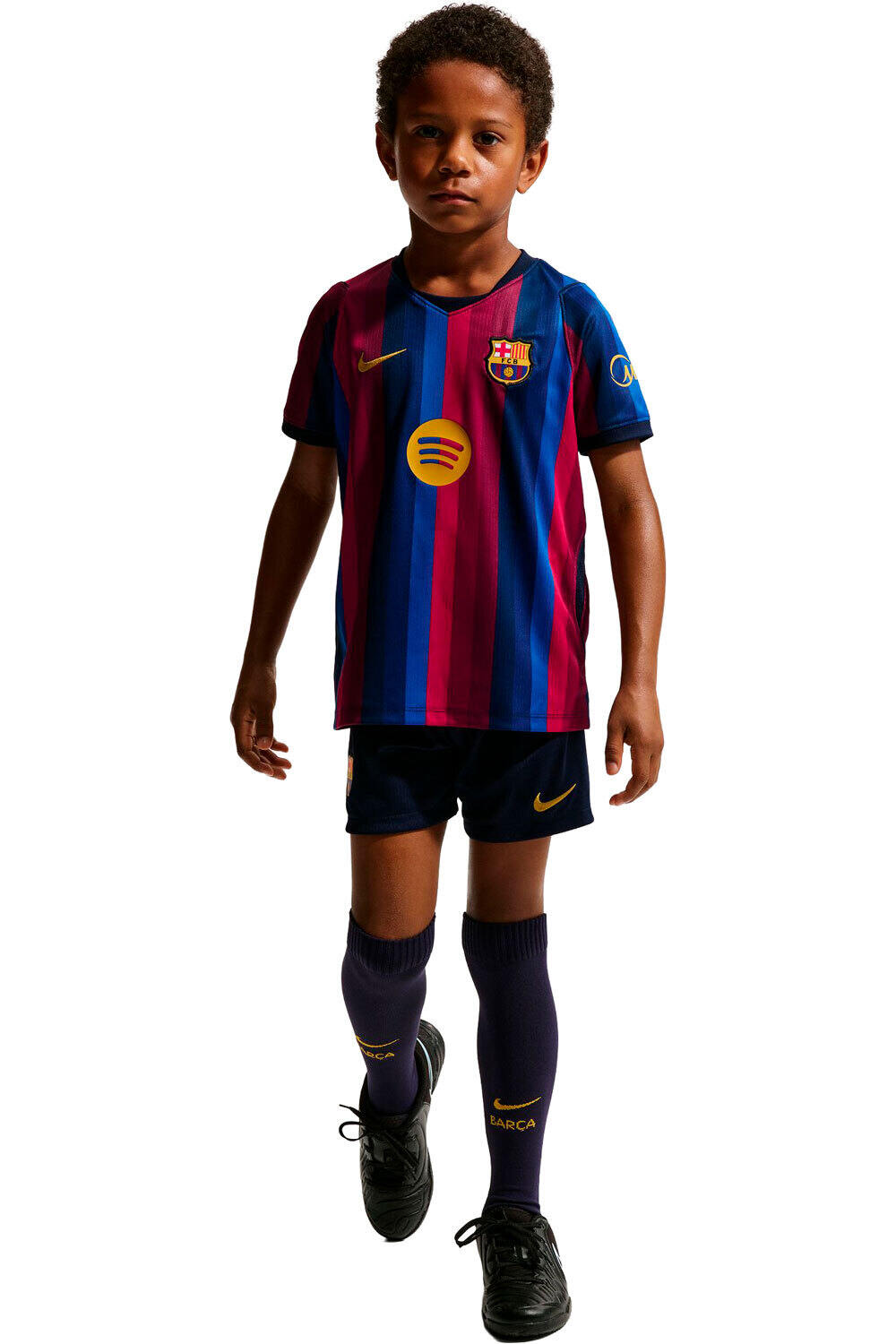 Nike equipación fútbol niño BARCELONA 27 LK NK DF KIT STAD HM vista frontal