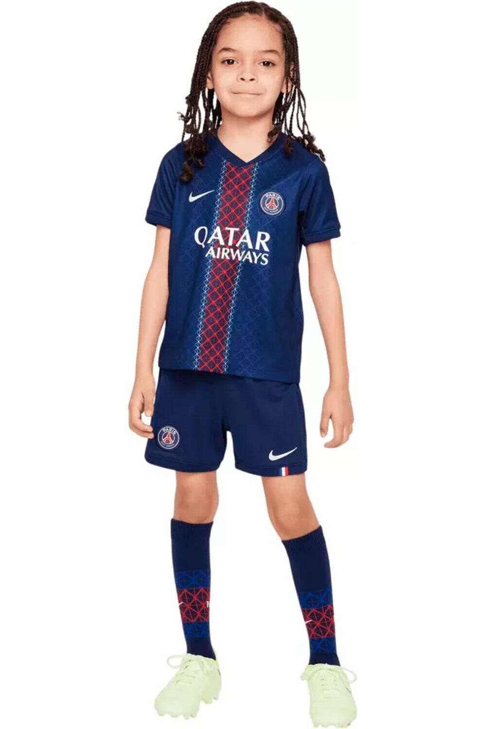 Nike equipación fútbol niño PSG 25 LK NK DF KIT STAD HM vista frontal