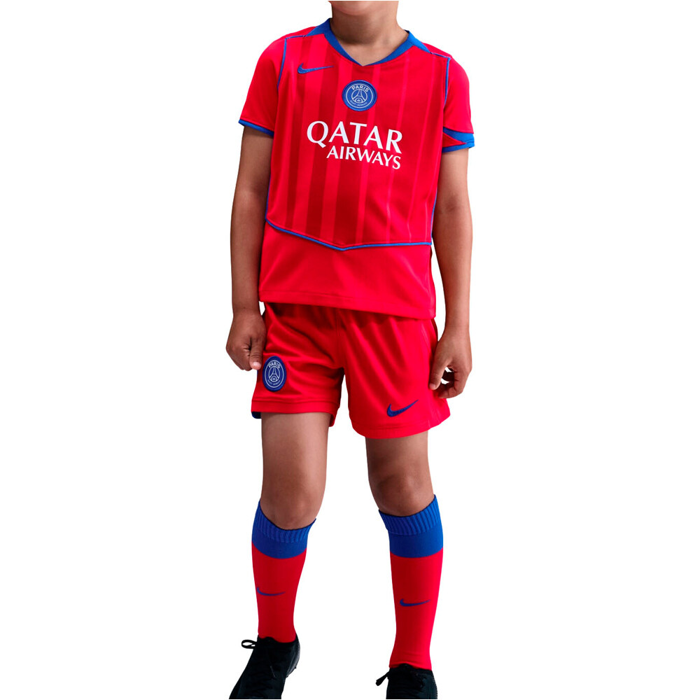 Nike equipación fútbol niño PSG LK NK DF KIT STAD 3R vista frontal