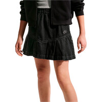 Nike faldas niña G NSW CLN DENIM PLEATED SKIRT vista frontal