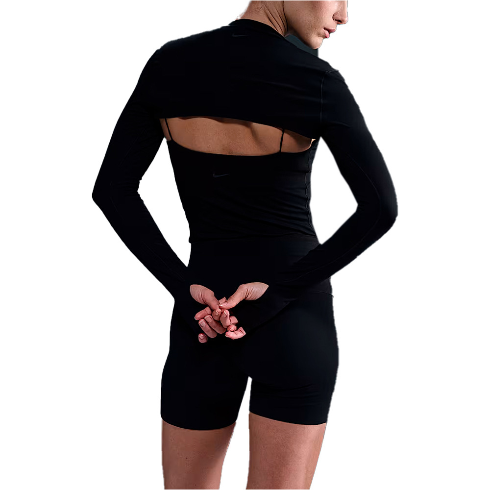 Nike maillot ballet y danza niña W NK ZENVY DF LS SHRUG TOP vista trasera