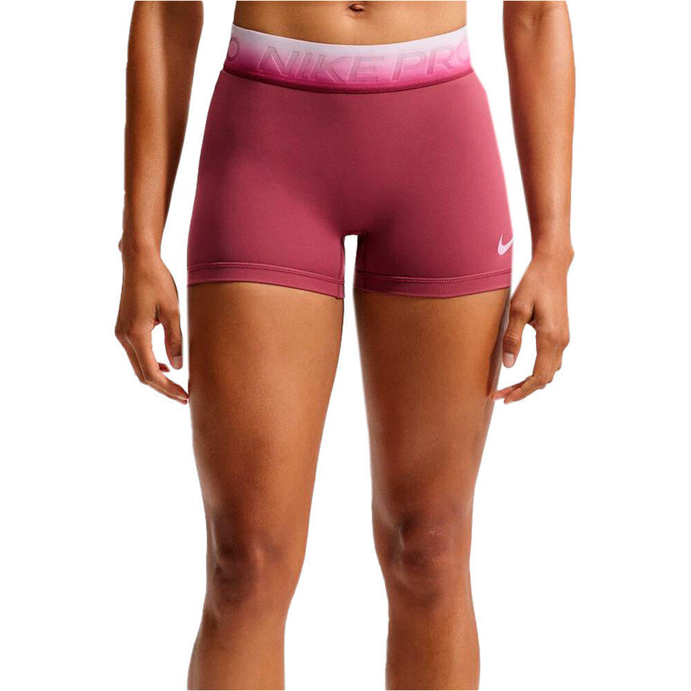 Nike Malla Corta Mujer W NP DF MR 3IN SHORT TT GRDNT vista frontal