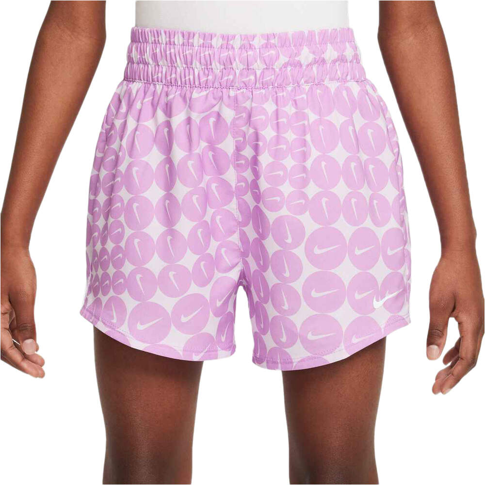 Nike malla corta niña G NK ONE SHORT AOP vista frontal