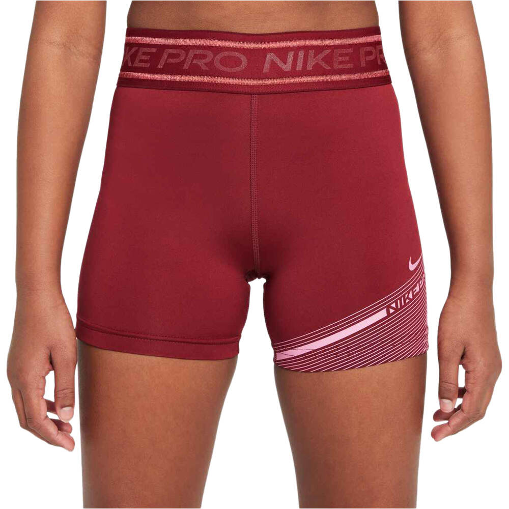 Nike malla corta niña G NP DF 3IN SHORT SPORT PACK vista frontal