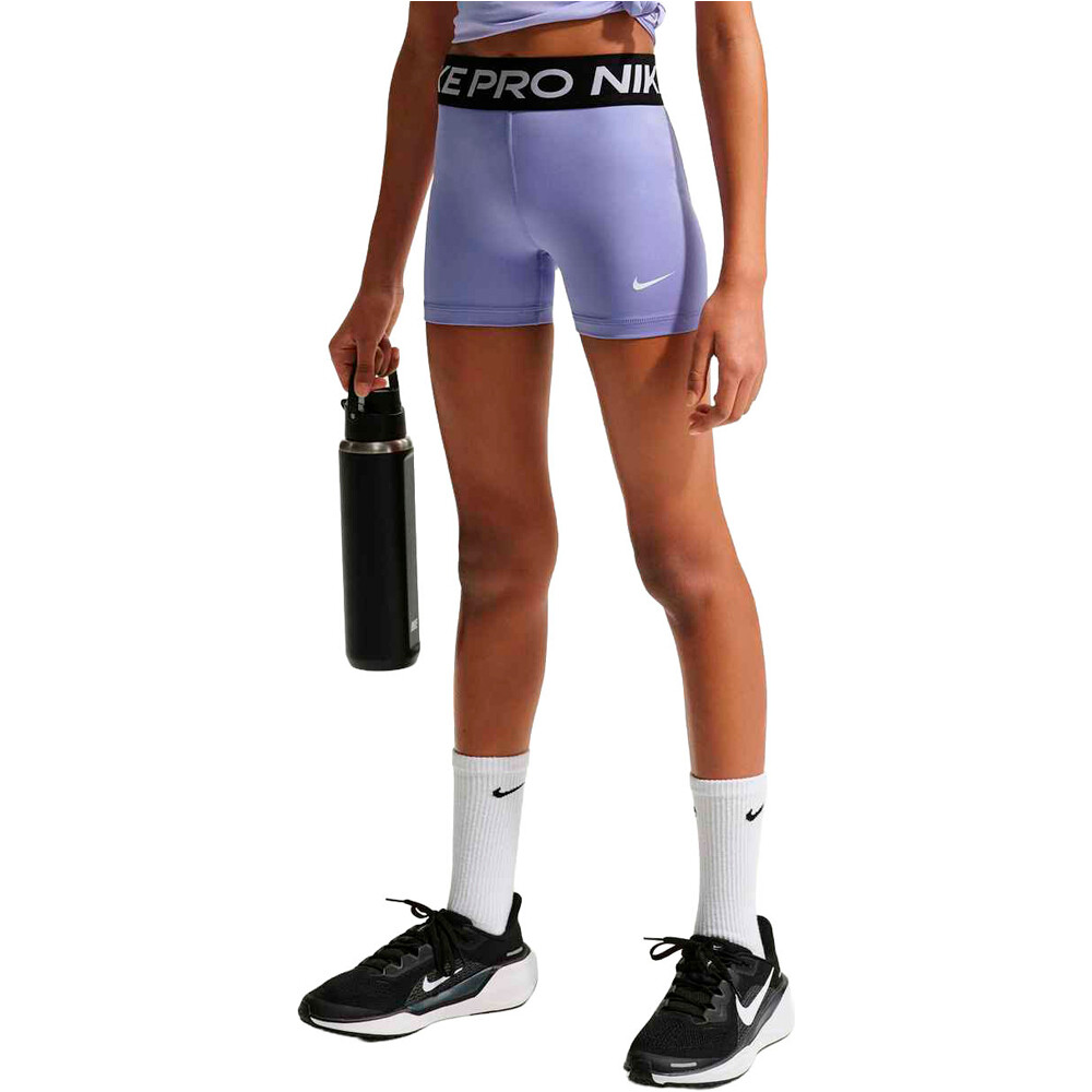 Nike malla corta niña G NP DF 3IN SHORT vista frontal