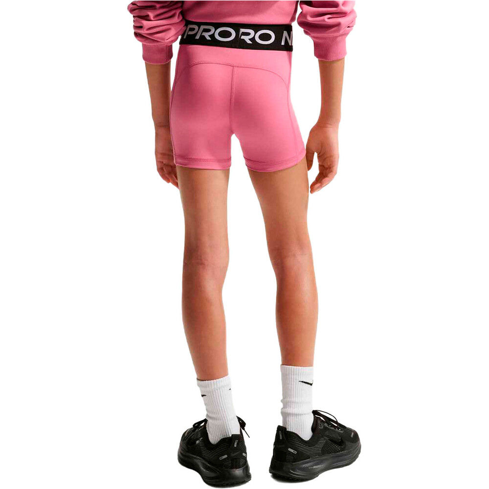 Nike malla corta niña G NP DF 3IN SHORT vista trasera