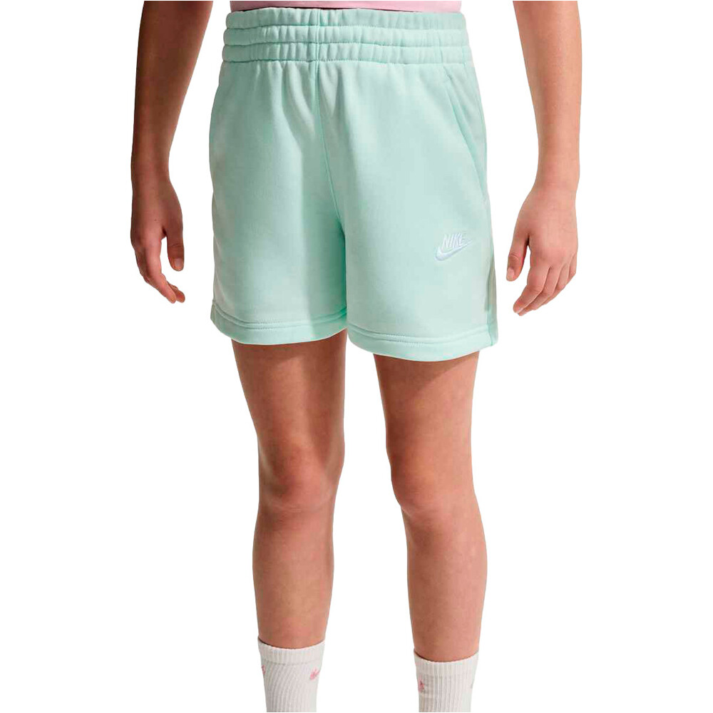 Nike malla corta niña G NSW CLUB FT 5IN SHORT LBR vista detalle