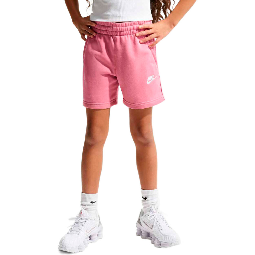 Nike malla corta niña G NSW CLUB FT 5IN SHORT LBR vista frontal