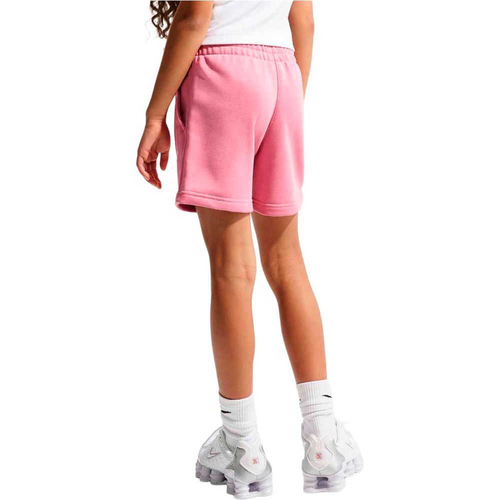 Nike malla corta niña G NSW CLUB FT 5IN SHORT LBR vista trasera