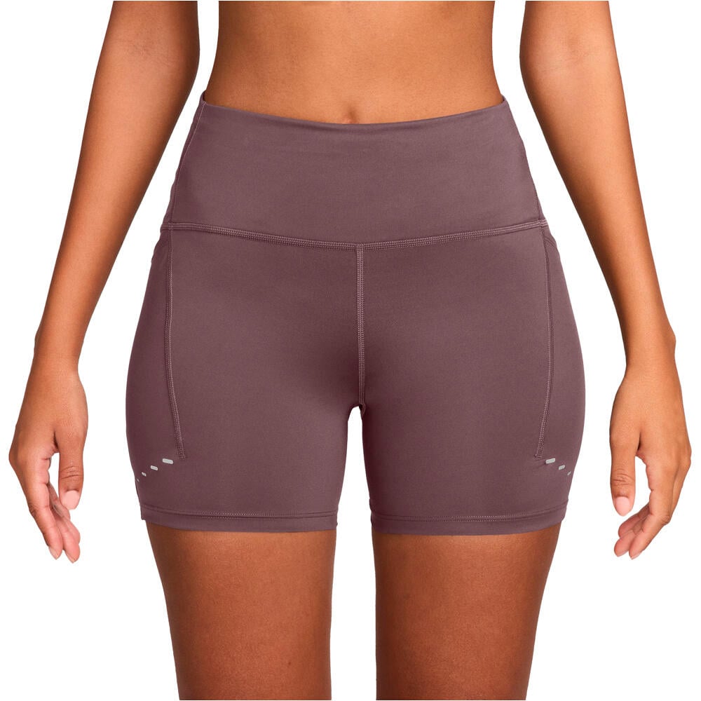 Nike malla corta running mujer W NK DF SWIFT HR 4IN SHORT vista frontal