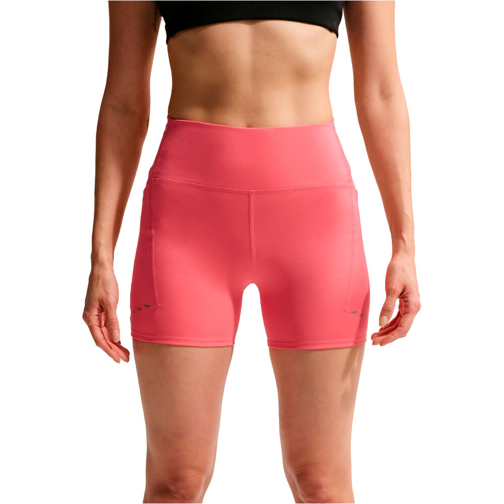 Nike malla corta running mujer W NK DF SWIFT HR 4IN SHORT vista frontal