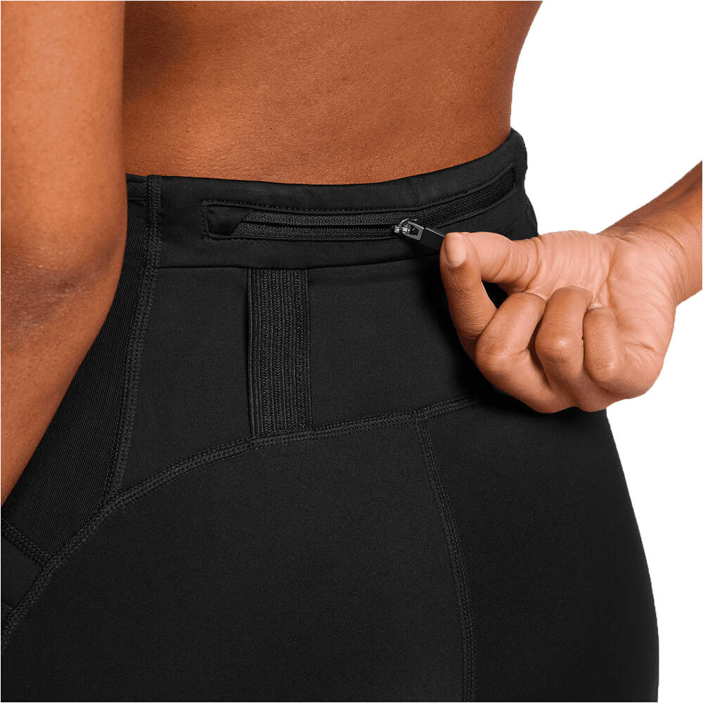 Nike malla corta running mujer W NK TRAIL DF HR 4IN TGT SHORT vista detalle