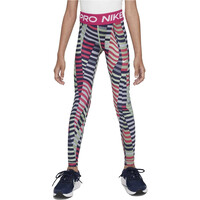 Nike malla larga niña G NP DF TGHT SPORT AOP vista frontal